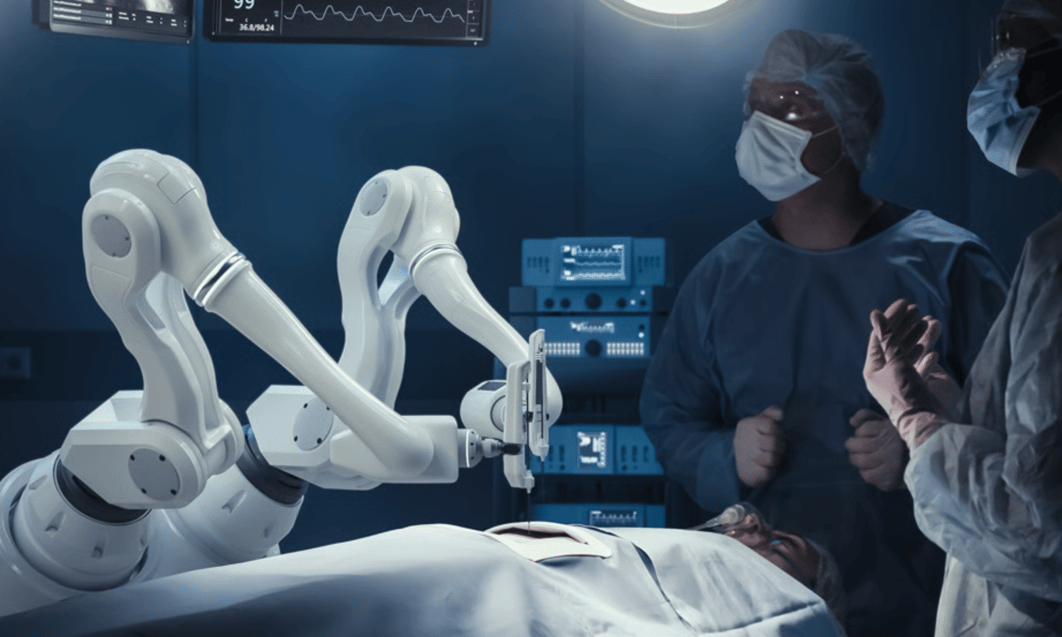 a robot operating a patient