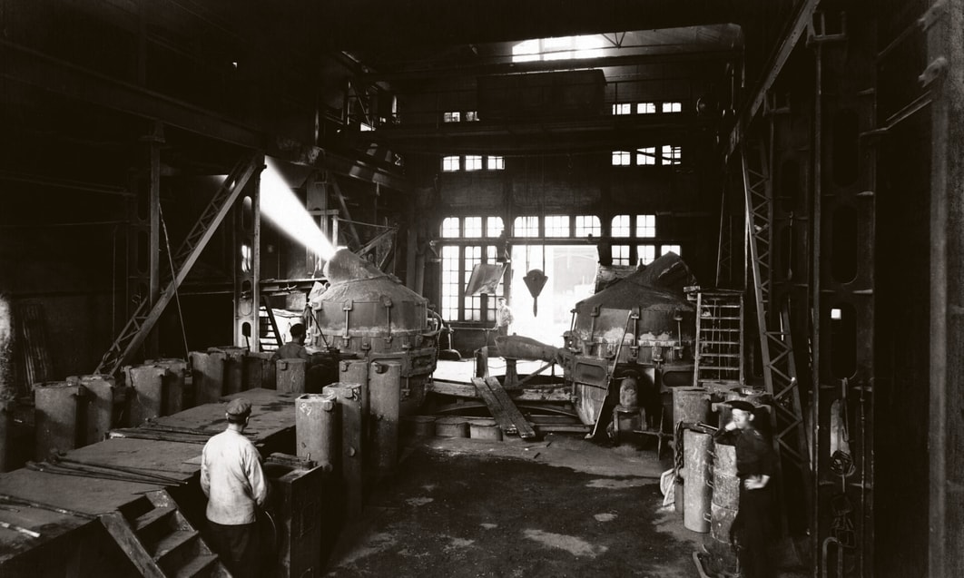 a person standing in a factory