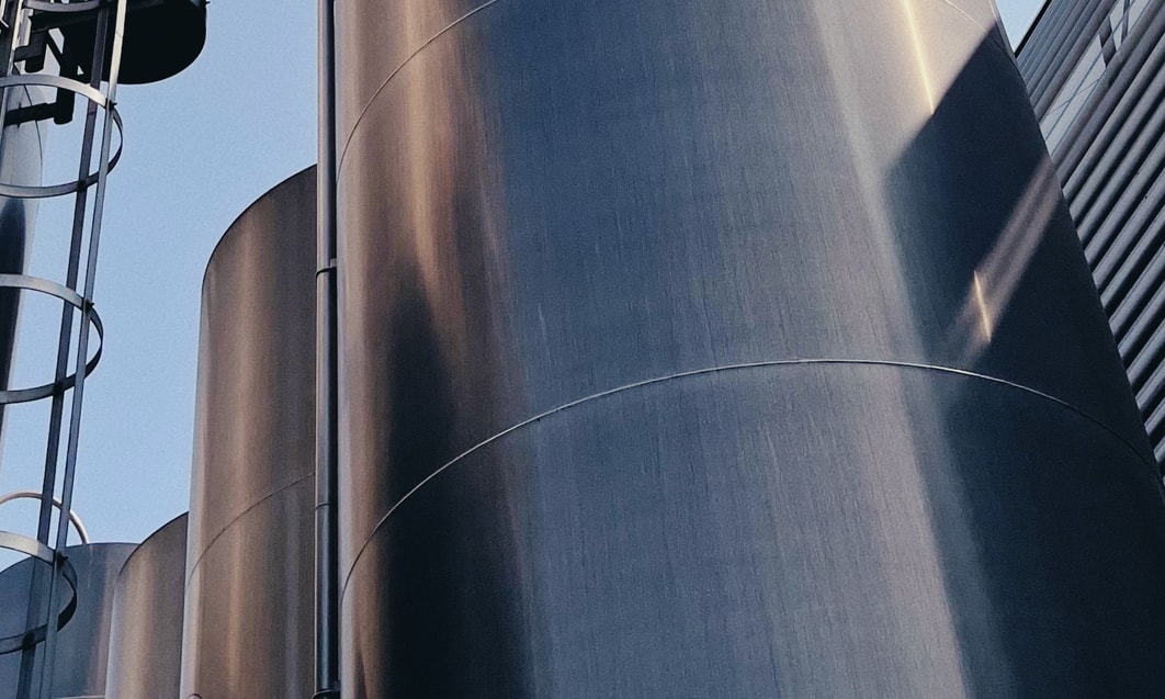 a close up of a metal tower