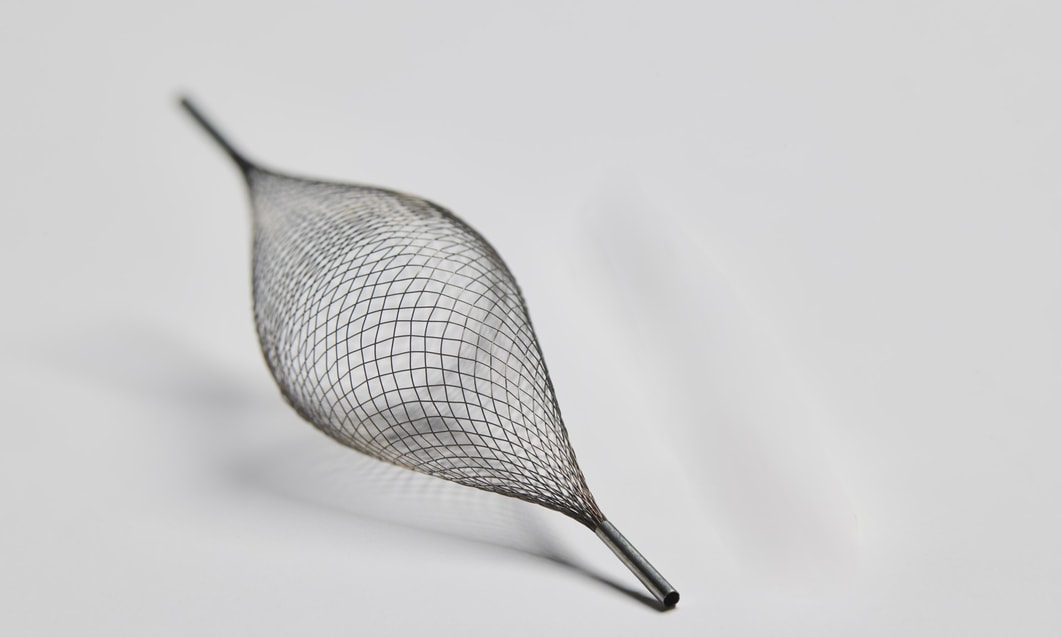 a net on a white surface