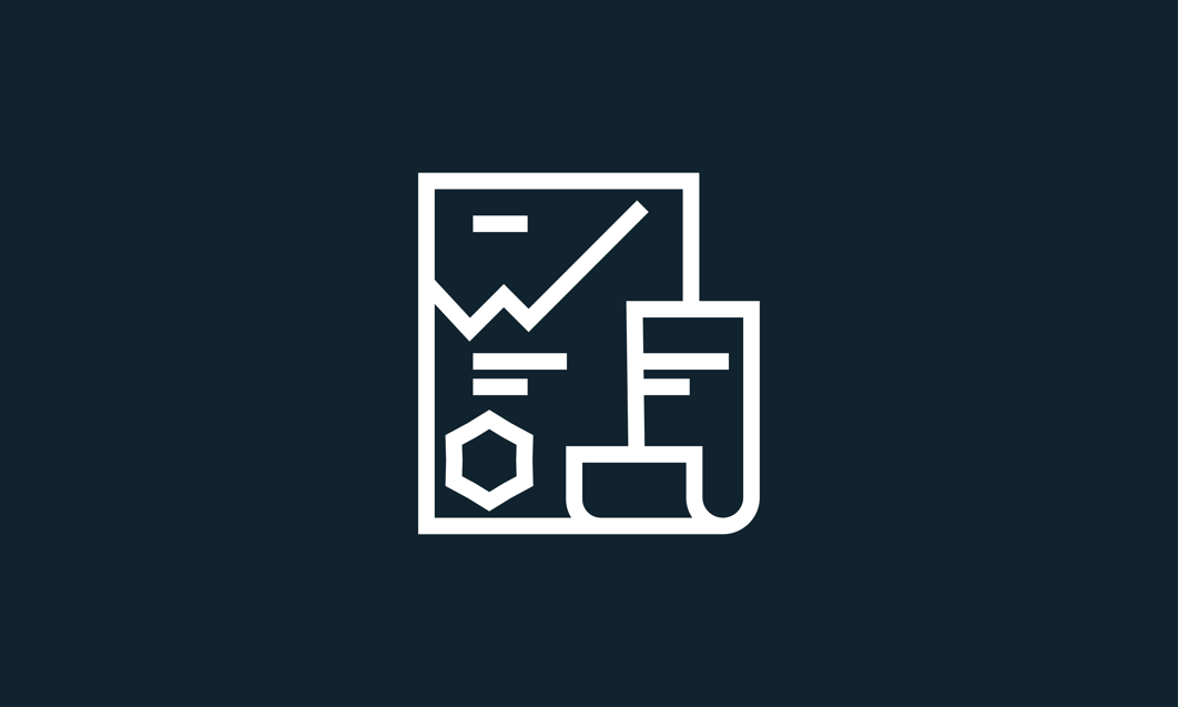a white line drawing of a graph and paper