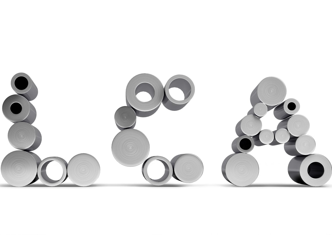several grey cylinders arranged in a line