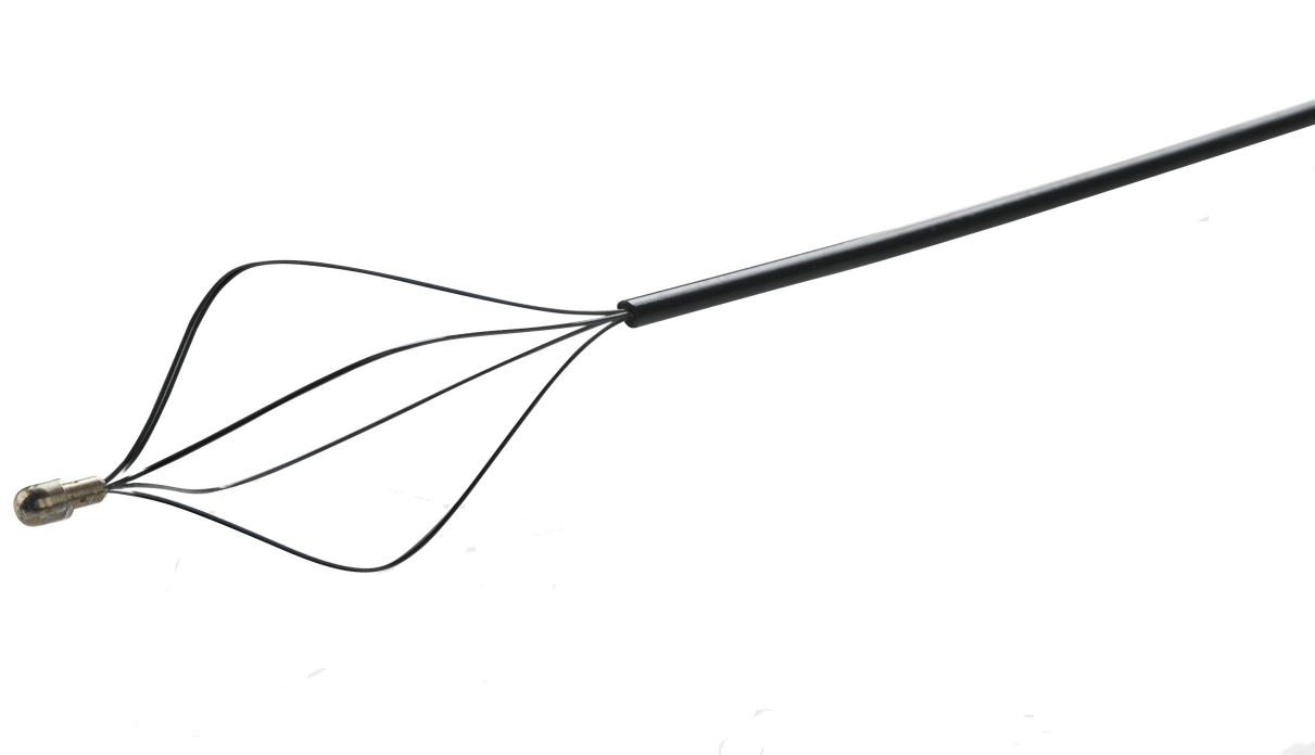 a black whisk with a black handle