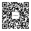 a qr code with a white square