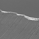 a close-up of a glacier