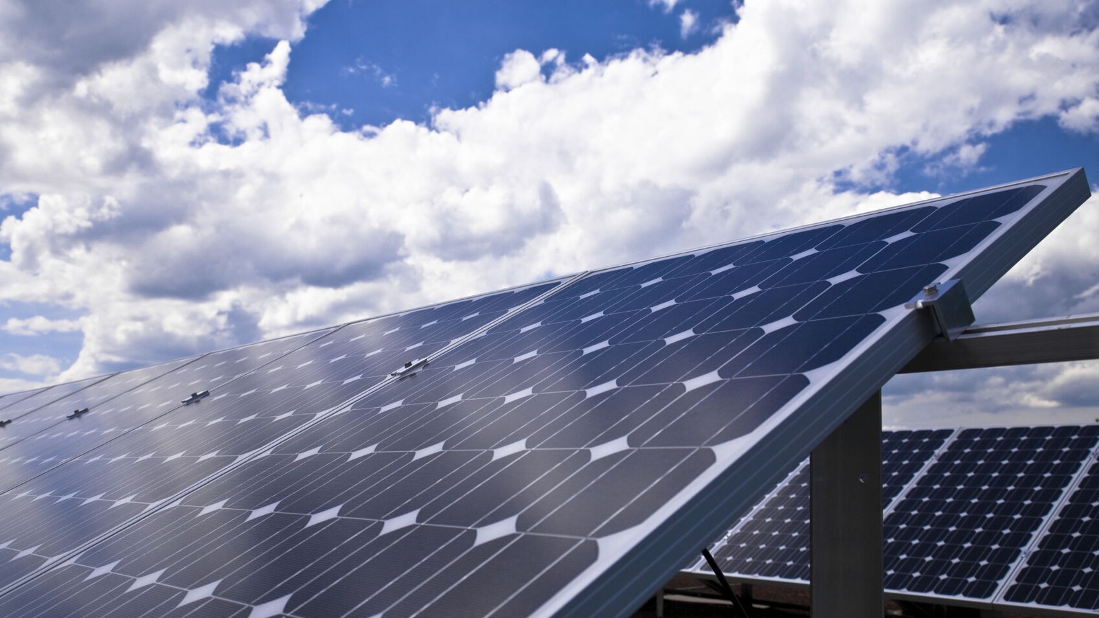 solar panels on a roof