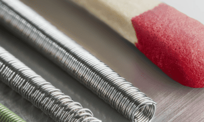 a close-up of several springs