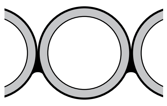 a black and white circle