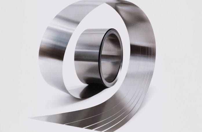 a roll of metal strips