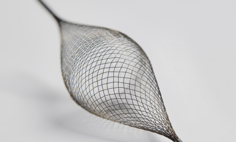 a net on a white surface