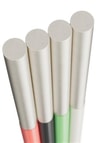 close-up of several white sticks